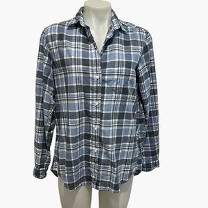 Grayson blue plaid cotton hero button down shirt size 3 (Medium)